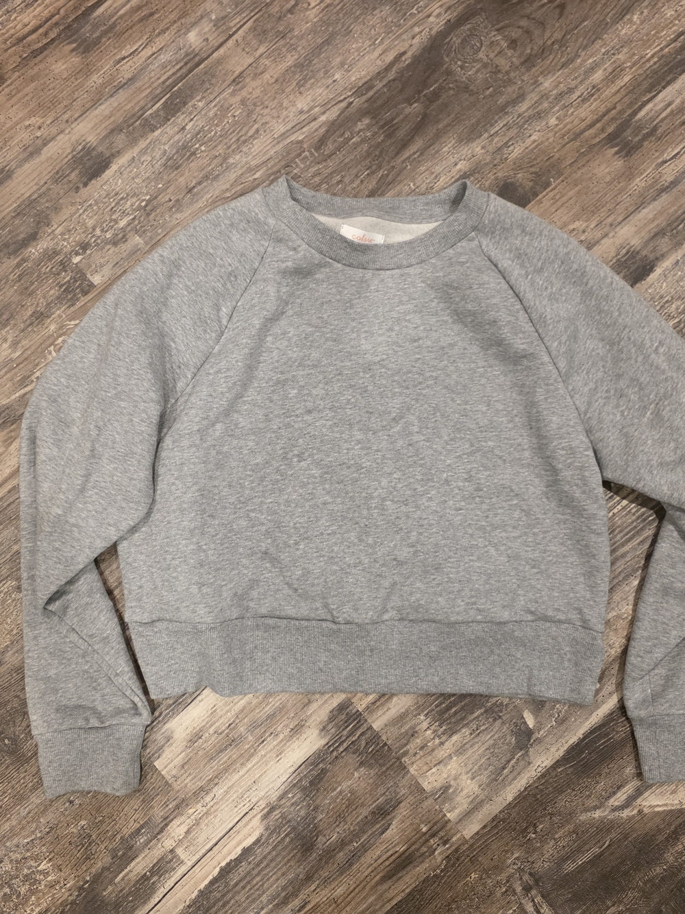 Women's Gray Crewneck Sweatshirt Sweater